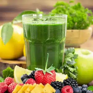 a veggie and fruit green smoothie